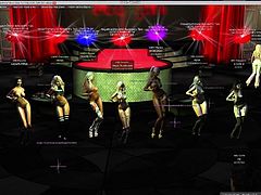 Bad Girl Metal and Rock Stripclub dancing in Second Life