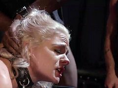 Looking at this fragile blonde, you will never think that she alone is able to cope with a whole bunch of horny men but... Gorgeous blonde babe with a perfect body enjoys being slammed in a fantastic group sex action. Amazing Lisey adores having her pussy drilled by a hard black cock, as she gives an amazing blowjob at the same time.