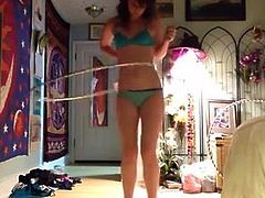 Fabulous hula hoop striptease