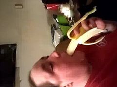 Teresa gagging on banana