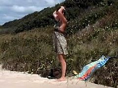 Girlfriend fingers on sand dunes