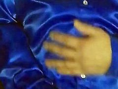 Blue Shiny Satin Shirt