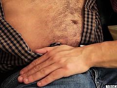Hairy gay doggy style anal and cumshot