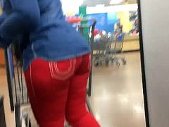 Thick MILF Booty in Red True Religions