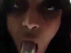 Young Kinky Svetha sucking fake cock