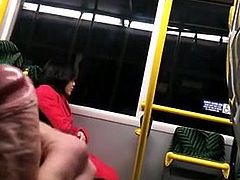 She looks at bus flasher