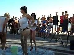 wet shirt contest for public crowd