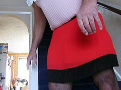 My new pleated skirt and stockings part 2