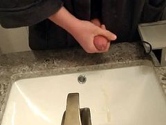 Huge Cum Shot in Sink