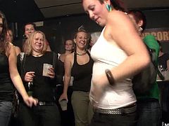 If the loud music stopped playing for a minute, all you would hear is the sucking of several men and women alike as each person here, at this hardcore sex orgy, is now slurping juice form some babes wet pussy, sucking on some girls hard nipples, or on a fat cock, while giving a blowjob for a creampie, or facial cumshot.