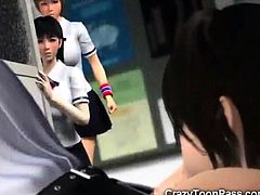 3D Teacher Shows Schoolgirls How To Suck!