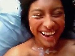 Cumshot on latina