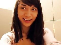 asian teen playing with herself in a hardcore way
