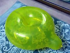 Yellow geo balloon humping fuck cum