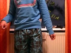 Sagging in blauer Simpsons Satin Boxershors