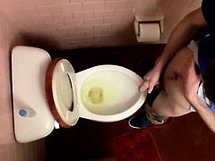 Gay sexy boys drink piss xxx Unloading In The Toilet Bowl