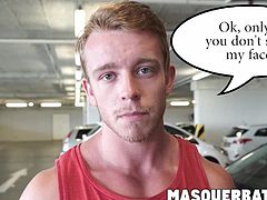 Musculer and big cock dude Marty wanking it for our viewers