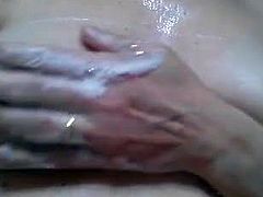 My wife in the shower 2