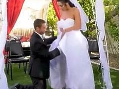 Hot Tranny bride gets fucked before wedding