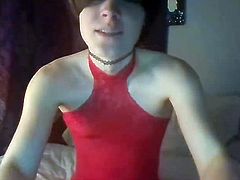 Super Cute Teen Sissy Trap Crossdresser Masturbates