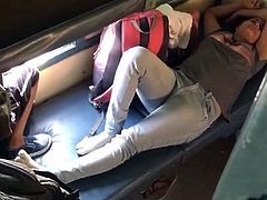 Amazing figure travelling in train