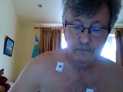 grandpa cum on webcam