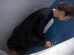 Lawyer spied taking a pee in toilet - voyeur