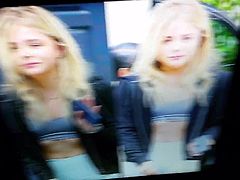 Tribute to double CHLOE MORETZ in blue Body