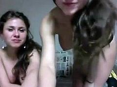Lesbian  sisters Topless Makeup Session