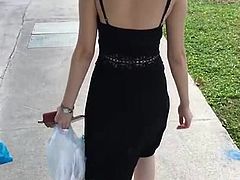 Short hair Syt OL in black dress