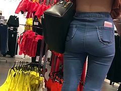 Fit Teen Bum in Clothes shop