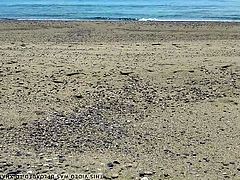 Wanking on the beach in the sun - Cape cod