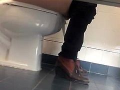 Understall toilet view