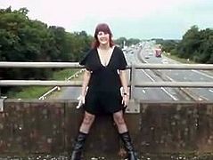 flashing on a motorway bridge