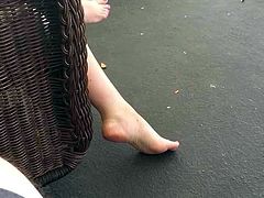Sister in law flashing her sole to me