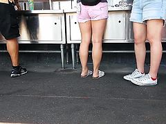 Nice legs pink shorts at Costco