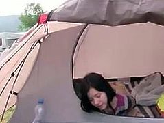 Amateur Teen Masturbate in Tent
