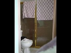 spying on friend's hot mom in the shower spy cam (full video)