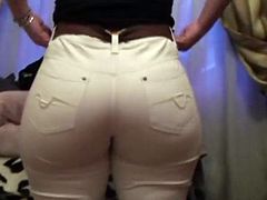 Big ass in white jeans   Pornhub com
