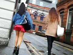 Cold Wet Manchester Hot Minidress Arse Cheeks White Thong 1