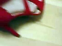 Greek Seductress Lillith trying red heels!