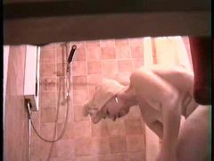 Hidden cam of my mom getting dressed after shower age 43