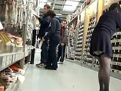 Showing Stocking Tops at DIY Store