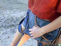 Sweet picked up teen Anastasia Knight fucking in public