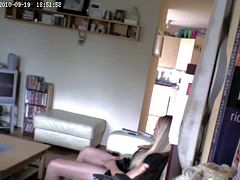 Girl caught masturbating, hidden cam