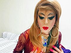 sissy girl niclo sexy heavy makeup17