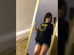 Sexy trany Dancing infront of the mirror