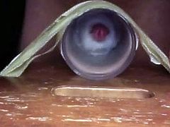 Huge Precum Cumming 4x in fleshlight