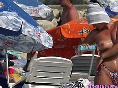 Topless Beach Sexy Teens Wet Bikini Cameltoe Voyeur Spycam