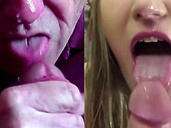 Side By Side Cumshot On Nose